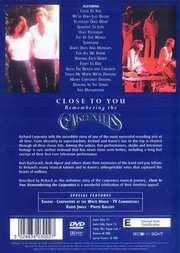 Preview Image for Back Cover of Carpenters, The: Close To You Remembering The Carpenters